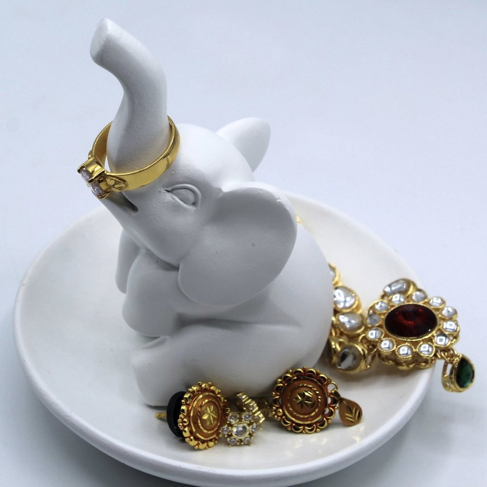 Elephant Wedding Ring Holder Tray Decorative Jewelry Holder, Trinket Tray/Dish
